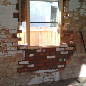 Window 2 - brickwork nearly finished